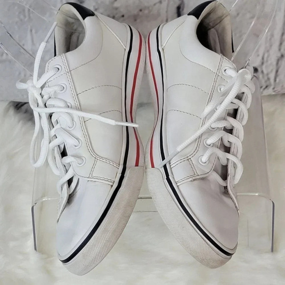 TOMMY Hilfiger Womens White Oneas Classic Low Top Preppy Sneaker Size 10 M - Picture 6 of 13